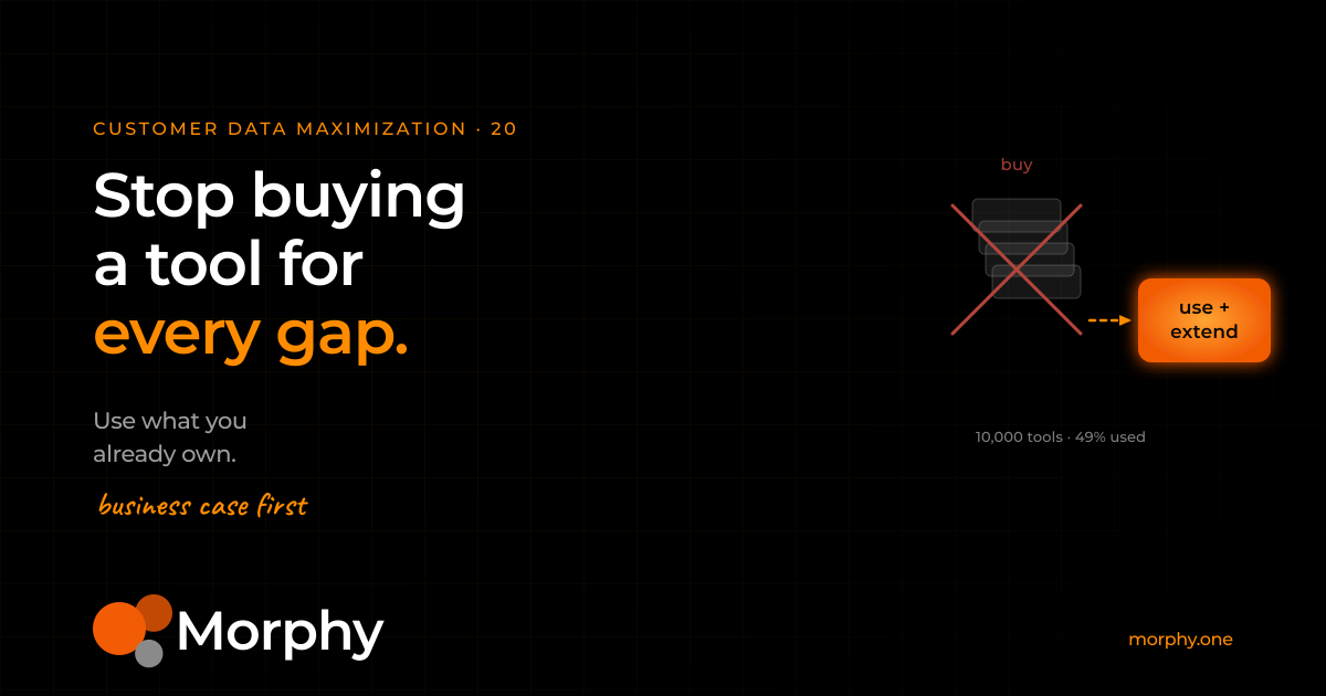 Stop buying a tool for every gap. Use what you already own first